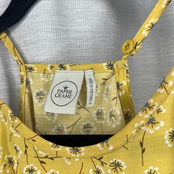 PAPER CRANE YELLOW DANDELION TANK (SIZE M) - Picture 3 of 4